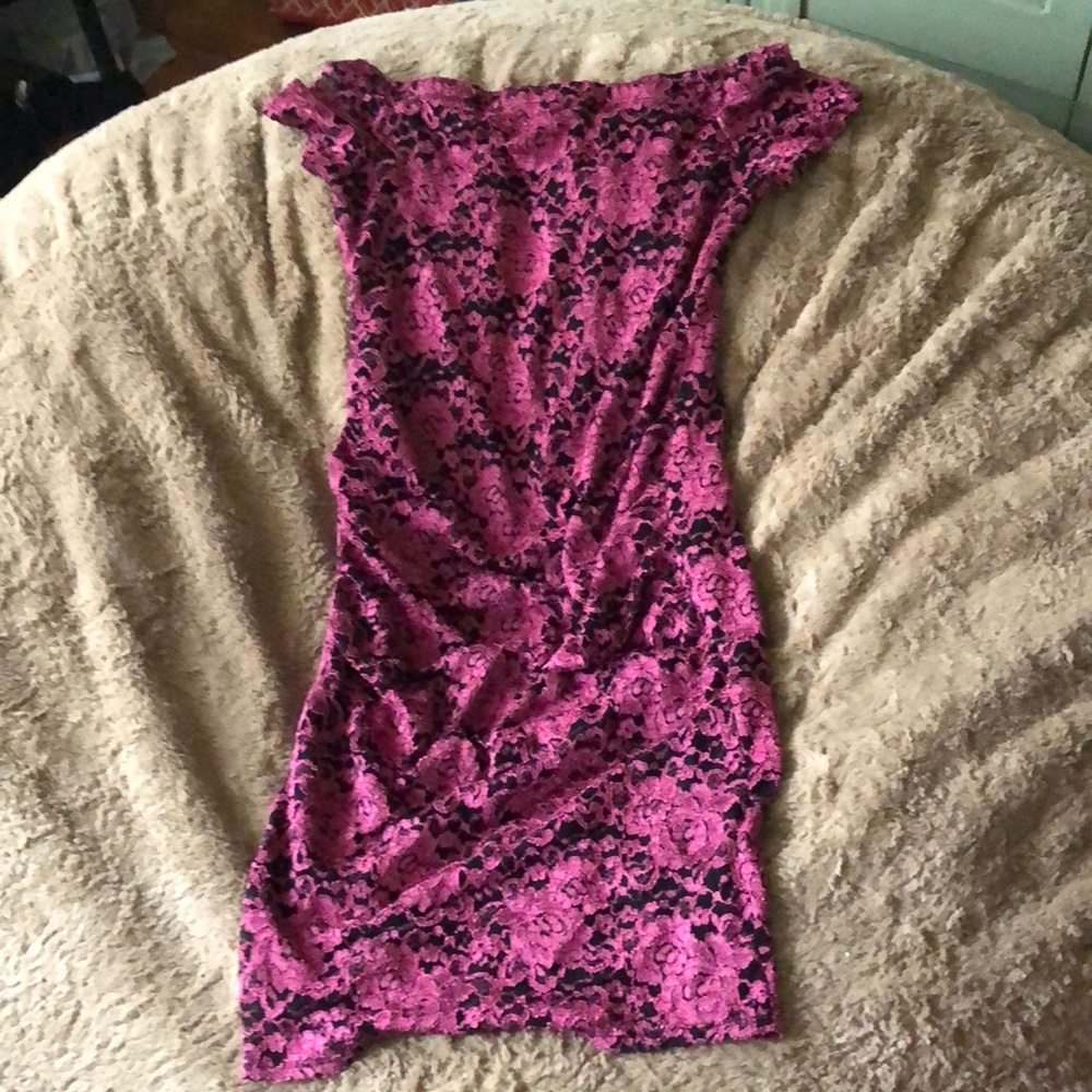 Pink Blush Formal Lace Maternity Dress